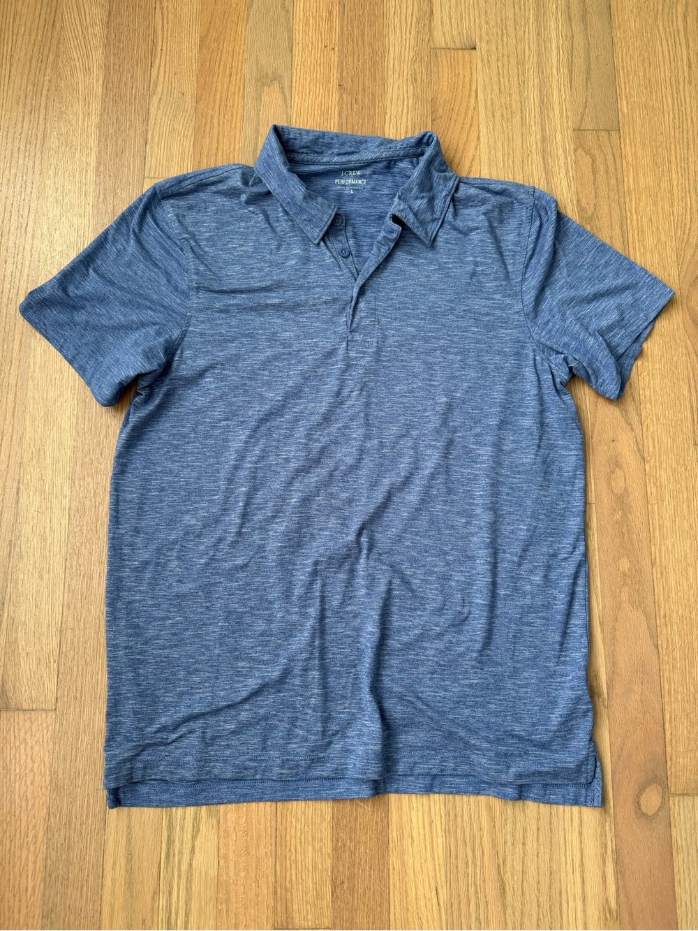 J. Crew Factory Blue Heather Performance Polo Shirt